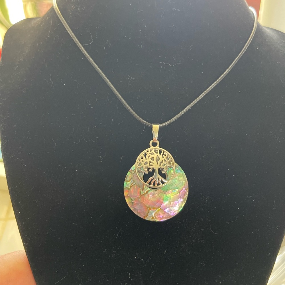 Abalone shell with tree of life pendant ******PRICE DROP*******